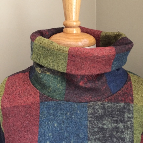 YipinYichu turtleneck colorful tent dress pockets - Picture 4 of 14